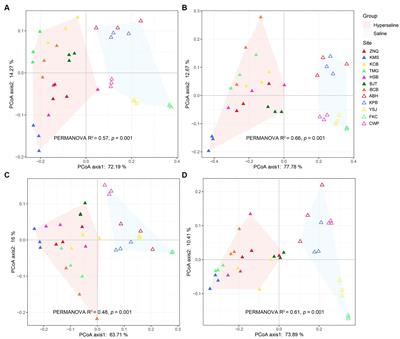 Salinity affects microbial function genes related to nutrient cycling in arid regions